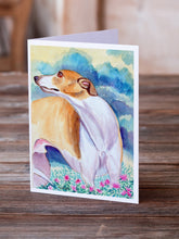 Load image into Gallery viewer, Whippet Greeting Cards -  Blank Note Cards – 8-Pack of Artist-Designed Cards with Envelopes