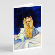 Load image into Gallery viewer, Yorkie  Greeting Cards -  Blank Note Cards – 8-Pack of Artist-Designed Cards with Envelopes