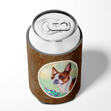 Load image into Gallery viewer, Red and White Boston Terrier Can or Bottle Hugger 7222CC