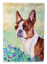Load image into Gallery viewer, Red and White Boston Terrier Flag Canvas House Size