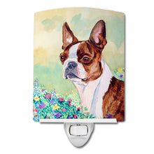 Load image into Gallery viewer, Red and White Boston Terrier Ceramic Night Light 7222CNL