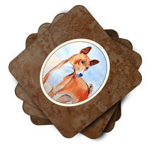 Load image into Gallery viewer, Red and White Basenji Foam Coaster  7223FC