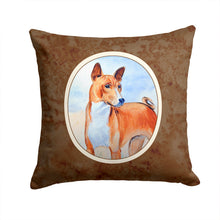 Load image into Gallery viewer, Red and White Basenji Throw Pillow - 14x14 Decorative Pillow – Art for Your Home &amp; Patio 7223PW1414