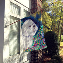 Load image into Gallery viewer, Bichon Frise in the flowers Flag Canvas House Size