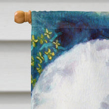 Load image into Gallery viewer, Bichon Frise in the flowers Flag Canvas House Size