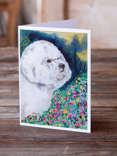 Load image into Gallery viewer, Bichon Frise Greeting Cards -  Blank Note Cards – 8-Pack of Artist-Designed Cards with Envelopes