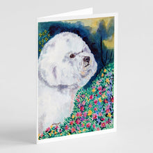 Load image into Gallery viewer, Bichon Frise Greeting Cards -  Blank Note Cards – 8-Pack of Artist-Designed Cards with Envelopes