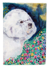 Load image into Gallery viewer, Bichon Frise in the flowers Garden Flag – Decorative Outdoor Yard Flag