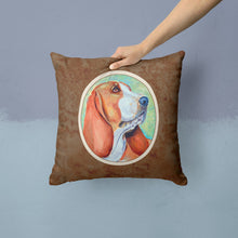 Load image into Gallery viewer, Basset Hound Throw Pillow - 14x14 Decorative Pillow – Art for Your Home &amp; Patio 7227PW1414