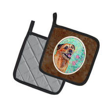 Load image into Gallery viewer, Border Terrier Pot Holders - Set of 2 Decorative Kitchen Helpers | Made in the USA 7228PTHD