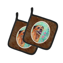 Load image into Gallery viewer, Border Terrier Pot Holders - Set of 2 Decorative Kitchen Helpers | Made in the USA 7228PTHD