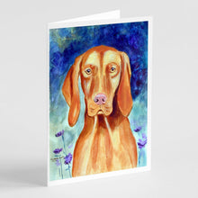 Load image into Gallery viewer, Vizsla Greeting Cards -  Blank Note Cards – 8-Pack of Artist-Designed Cards with Envelopes