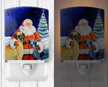 Load image into Gallery viewer, Santa Claus with Great Dane Ceramic Night Light 7232CNL