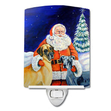 Load image into Gallery viewer, Santa Claus with Great Dane Ceramic Night Light 7232CNL