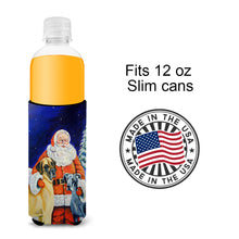 Load image into Gallery viewer, Santa Claus with Great Dane Slim Can Hugger – Fun &amp; Functional Drink Coolers 7232MUK