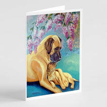 Load image into Gallery viewer, Great Dane and puppy  Greeting Cards -  Blank Note Cards – 8-Pack of Artist-Designed Cards with Envelopes