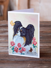 Load image into Gallery viewer, Papillon Greeting Cards -  Blank Note Cards – 8-Pack of Artist-Designed Cards with Envelopes