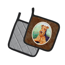 Load image into Gallery viewer, Airedale Terrier Pot Holders - Set of 2 Decorative Kitchen Helpers | Made in the USA 7239PTHD