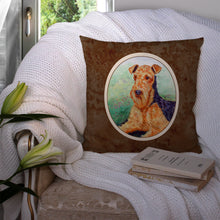 Load image into Gallery viewer, Airedale Terrier Throw Pillow - 14x14 Decorative Pillow – Art for Your Home &amp; Patio 7239PW1414