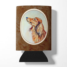 Load image into Gallery viewer, Long Haired Red Dachshund Can or Bottle Hugger 7240CC