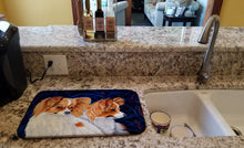 Load image into Gallery viewer, Papillon Dish Drying Mat – Absorbent, Artistic Kitchen Essentials 7241DDM