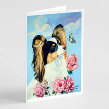 Load image into Gallery viewer, Papillon  Greeting Cards -  Blank Note Cards – 8-Pack of Artist-Designed Cards with Envelopes