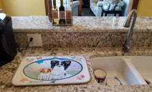 Load image into Gallery viewer, Papillon  Dish Drying Mat – Absorbent, Artistic Kitchen Essentials 7243DDM
