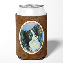 Load image into Gallery viewer, Black and White Papillon Can or Bottle Hugger 7247CC