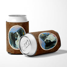 Load image into Gallery viewer, Black and White Papillon Can or Bottle Hugger 7247CC