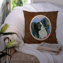 Load image into Gallery viewer, Black and White Papillon Throw Pillow - 14x14 Decorative Pillow – Art for Your Home &amp; Patio 7247PW1414