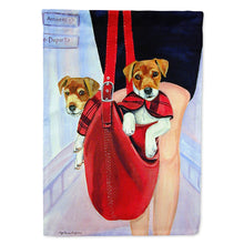 Load image into Gallery viewer, Jack Russell Terrier Flag Canvas House Size