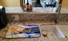 Load image into Gallery viewer, Cat Dish Drying Mat – Absorbent, Artistic Kitchen Essentials 7257DDM