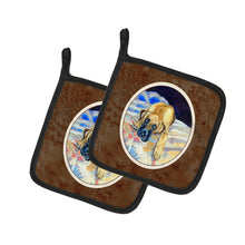 Load image into Gallery viewer, Fawn Great Dane Pot Holders - Set of 2 Decorative Kitchen Helpers | Made in the USA 7258PTHD