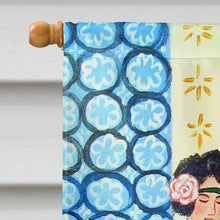 Load image into Gallery viewer, Lady with her Pug Flag Canvas House Size