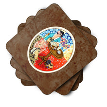 Load image into Gallery viewer, Lady with her Pug Foam Coaster  7259FC