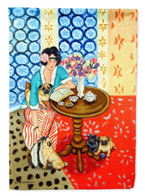 Load image into Gallery viewer, Lady with her Pug Garden Flag – Decorative Outdoor Yard Flag