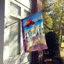 Load image into Gallery viewer, Lady with her Japanese Chin Flag Canvas House Size