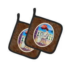 Load image into Gallery viewer, Lady with her Japanese Chin Pot Holders - Set of 2 Decorative Kitchen Helpers | Made in the USA 7260PTHD