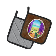 Load image into Gallery viewer, Pug Let's go Outside Pot Holders - Set of 2 Decorative Kitchen Helpers | Made in the USA 7261PTHD