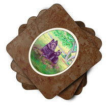 Load image into Gallery viewer, Schipperke and puppy Foam Coaster  7263FC