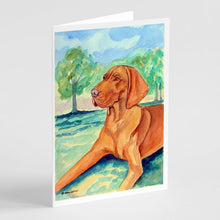 Load image into Gallery viewer, Vizsla  Greeting Cards -  Blank Note Cards – 8-Pack of Artist-Designed Cards with Envelopes