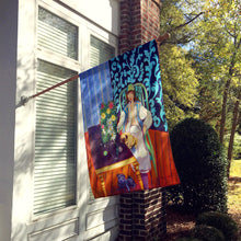 Load image into Gallery viewer, Lady with her Pug Flag Canvas House Size