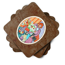 Load image into Gallery viewer, Lady with her Pug Foam Coaster  7266FC