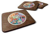 Load image into Gallery viewer, Lady with her Pug Foam Coaster  7266FC