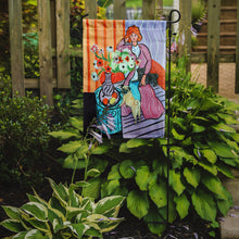 Load image into Gallery viewer, Lady with her Pug Garden Flag – Decorative Outdoor Yard Flag