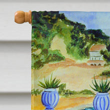 Load image into Gallery viewer, Lady with her Schipperke Flag Canvas House Size