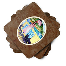 Load image into Gallery viewer, Lady with her Schipperke Foam Coaster  7267FC