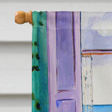 Load image into Gallery viewer, Lady with her Schipperke Flag Canvas House Size