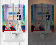 Load image into Gallery viewer, Lady with her Schipperke Ceramic Night Light 7268CNL