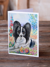 Load image into Gallery viewer, Papillon  Greeting Cards -  Blank Note Cards – 8-Pack of Artist-Designed Cards with Envelopes